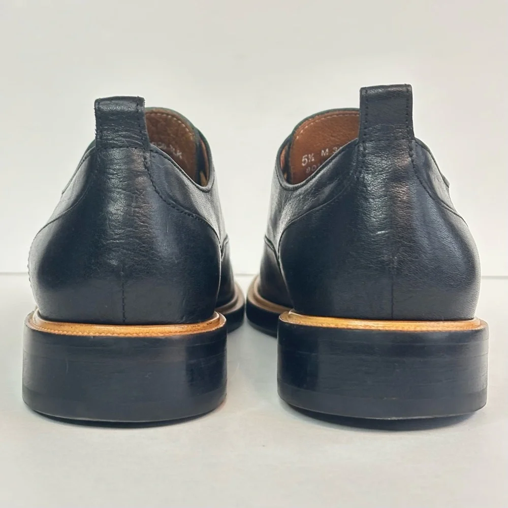 Frye Black Leather Annie Slip-on Loafers Made in Italy Size 5.5‎